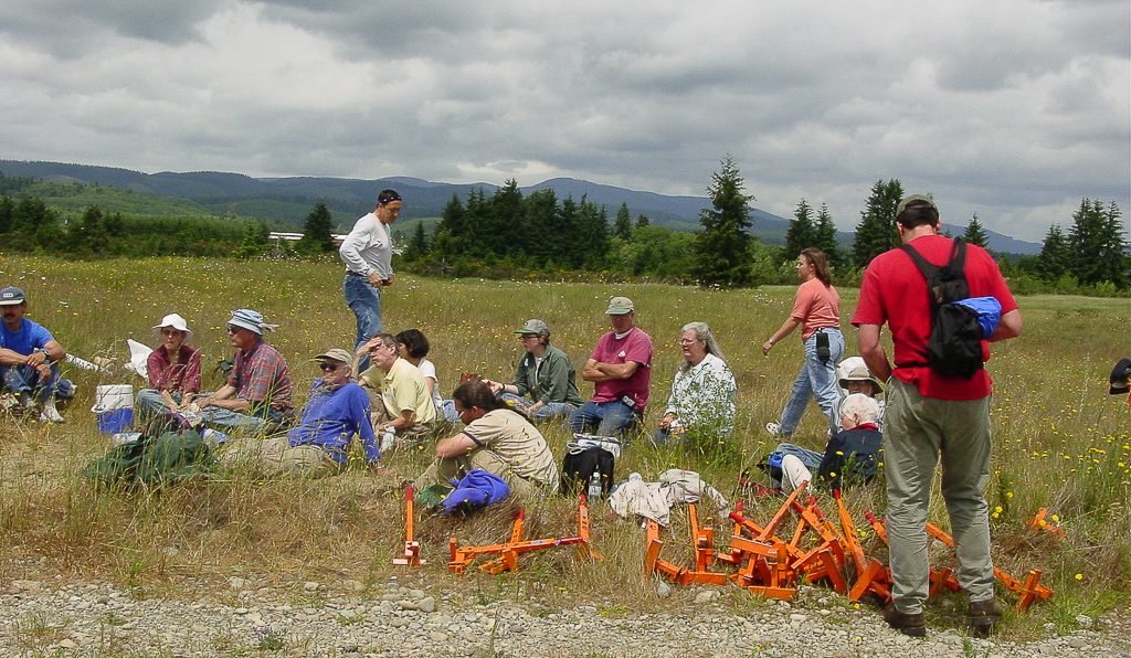 Lunch Crowd at Glacial Workday, June 14, 2003, photo by Dennis Plank